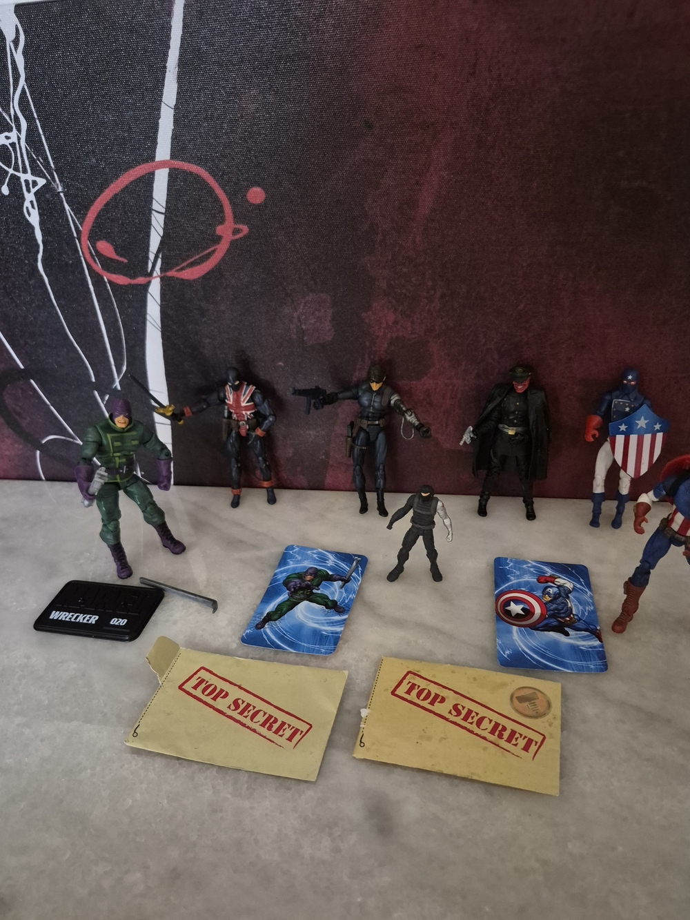 Marvel Universe " Captain America "Lot of six action figures loose pre-owned
